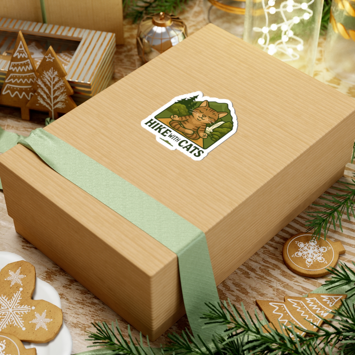 Hike With Cats Sticker - Image 3
