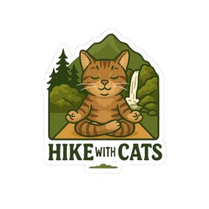 Hike With Cats Sticker