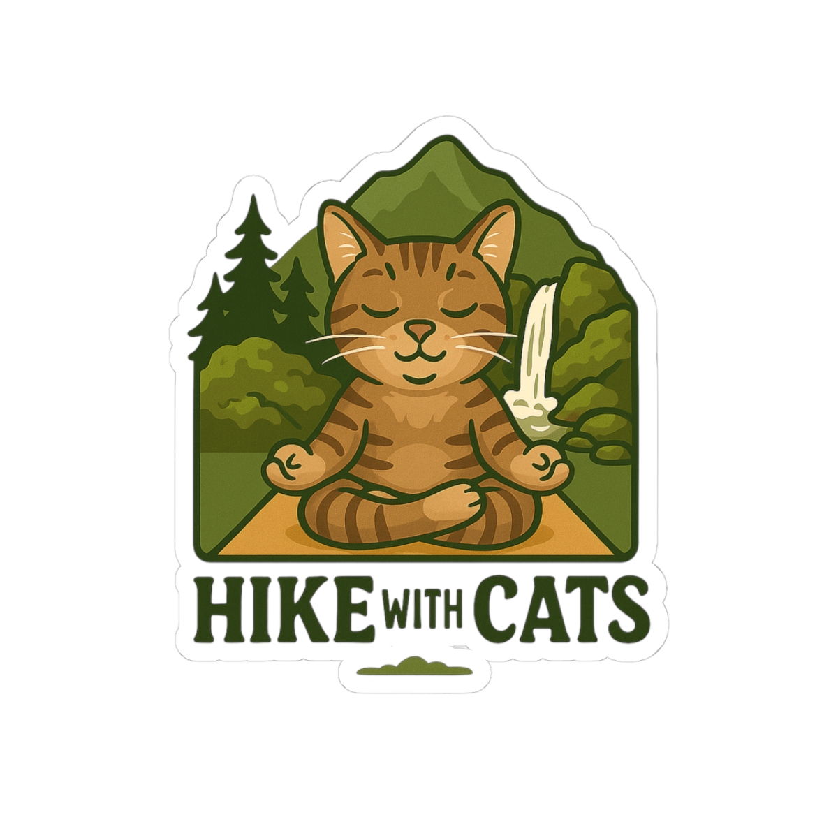 Hike With Cats Sticker