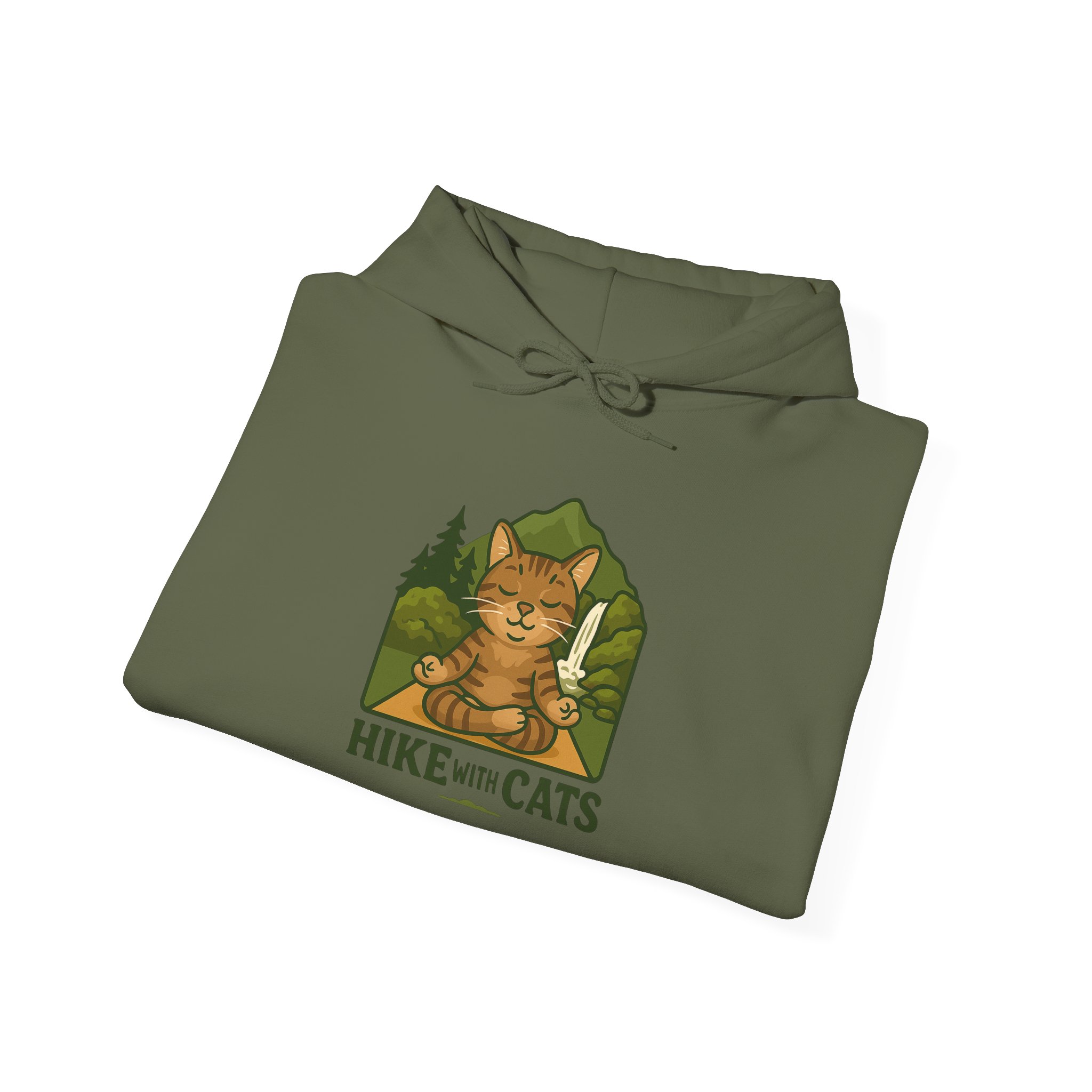 Cozy Zen Hike With Cats Hoodie - Image 9