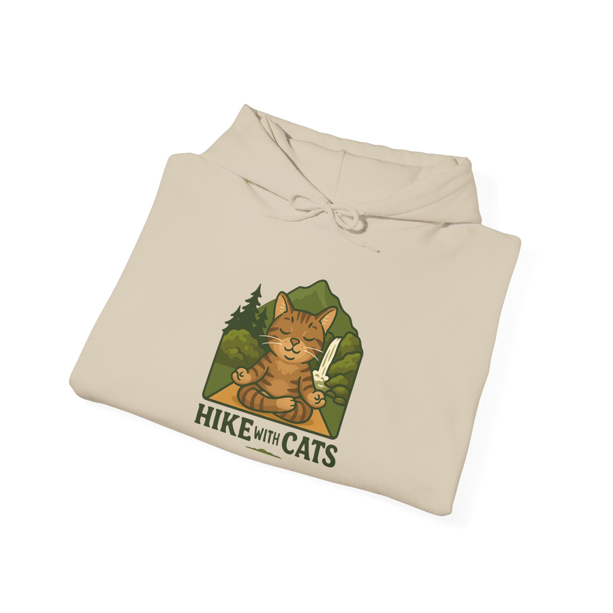 Cozy Zen Hike With Cats Hoodie - Image 6